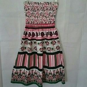 Pink&Green - Pink Apple Summer Floral Dress.